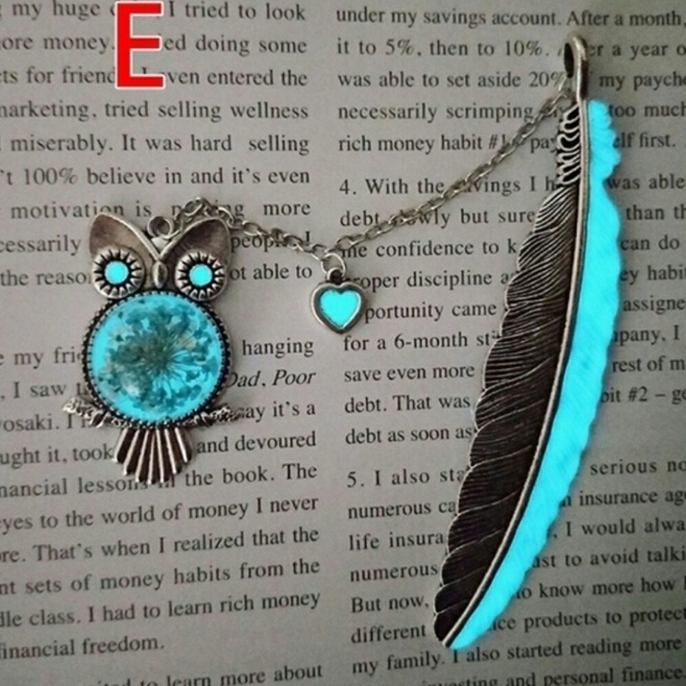 Owl Glow In The Dark Bookmark